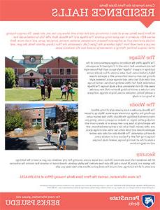 Residence Life Flyer